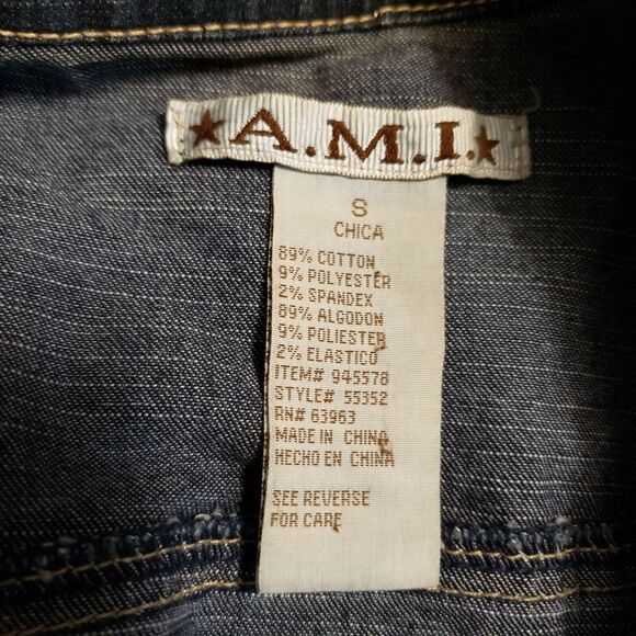 AMI Denim Jacket Small Staple Normcore Capsule Minimalist Earthgirl Earthy - Picture 2 of 5